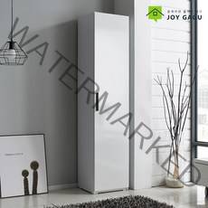 즐거운가구 레이첼400도어형 틈새수납장 코너장 틈새장 수납가구, 옷봉형_그레이