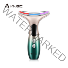 Imagic 갈바닉 얼굴 피부 탄력 EMS 마사지기, 초록색