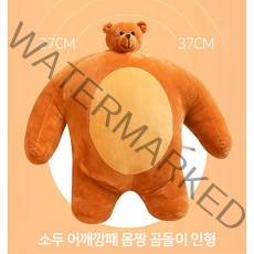 소두 어깨깡패 몸짱 곰돌이 인형 곰인형 벌크업 애착인형 헬스곰돌이, 27cm