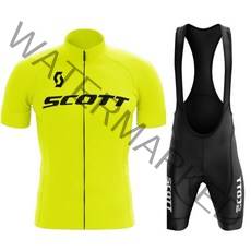스콧 사이클링 저지 세트 반팔 통기성 남성 MTB 자전거 사이클링 의류