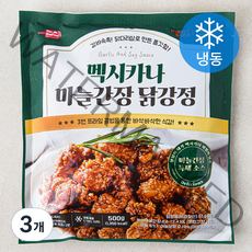 멕시카나 마늘간장 닭강정 (냉동), 500g, 3개