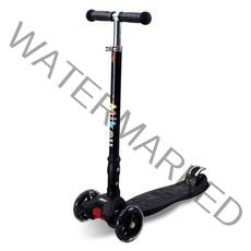 미코우 아동용 접이식 발광 킥보드, (구)블랙