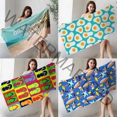 비치타올 큰수건 감성 피크닉매트 대형수건 물놀이 워터파크 해변 유아목욕 바캉스, 썸머비치