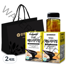 황토농원 맛있는 배도라지청 선물세트, 2세트, 배도라지청 250g x 2p + 보틀 1p + 쇼핑백