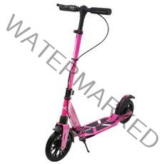 엑스원드라이브 킥보드2 높낮이조절 접이식 고강도프레임 부드러운주행감 광폭휠 디스크브레이크 핸드브레이크 주니어 성인용 XZ-117, 핑크