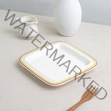 시라쿠스 메이플 사각 플레이팅 그릇 정사각접시, 1P, 코지레드