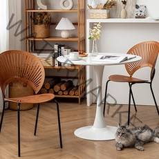 로얄다이아 카페 라운드 테이블 원형 탁자 식탁 타원형 홈카페 티테이블, 700 화이트 - 라운드 테이블