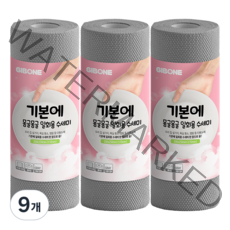 기본에 몽글몽글 일회용 수세미 롤형 60p, 그레이, 9개