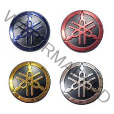 오토바이 야마하 4컬러 원형 엠블럼 스티커 nmax xmax tmax yamah 데칼 로고 호환용 범용, 일반형Y원형(골드), 1개